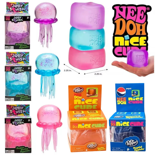 NeeDoh Jellyfish & Cube Squish Toy