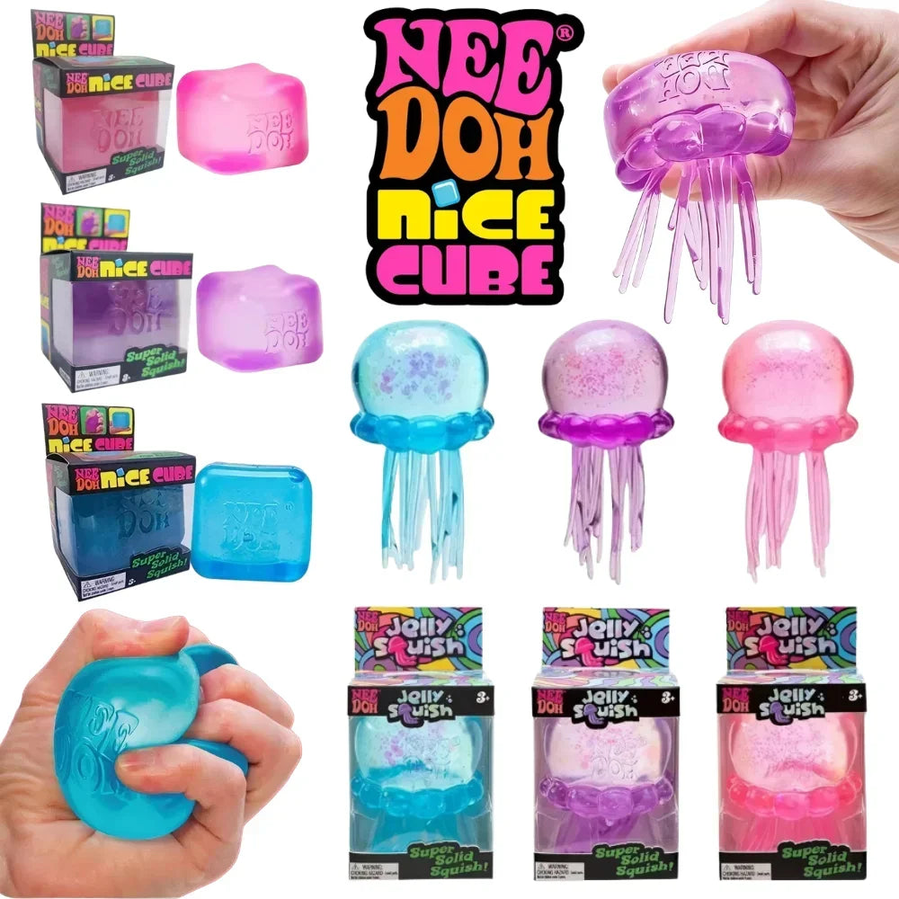 NeeDoh Jellyfish & Cube Squish Toy